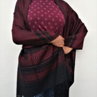Rebozo Artesanal de Seda Hecho en Telar. Oaxaca.