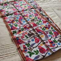 camino de mesa pie de cama bordado estilo mexicano arbol de la vida multicolor