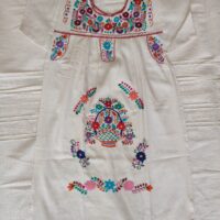vestido de mana bordado tehuacan