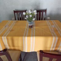 Mantel Artesanal de Oaxaca. Mantel amarillo. Oaxaqueño para Mesa de 4, 6, 8 y 10 sillas.