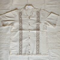 Camisa Artesanal Oaxaqueña, 100% Algodón. (Colores: Azul Marino, Blanco, Negro y Beige)
