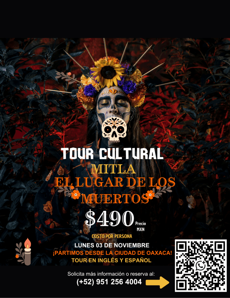 tour cultural en mitla, oaxaca ciudad de los muertos. Tour guiado de visita a panteón, altares y talleres en Mitla. Noviembre
