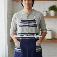mandil artesanal de algodón en telar de pedal – delantal unisex ajustable paquete 12 pz (copia)