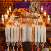 Camino de Mesa Artesanal – Edición Especial Día de Muertos